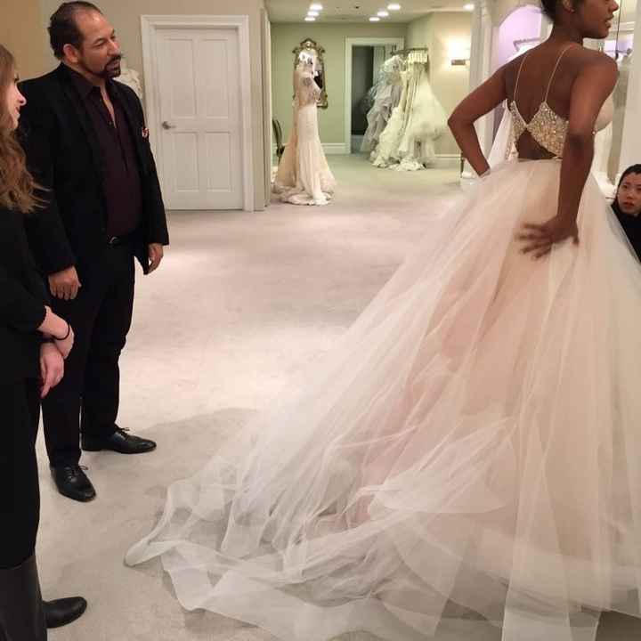 Pink wedding dress