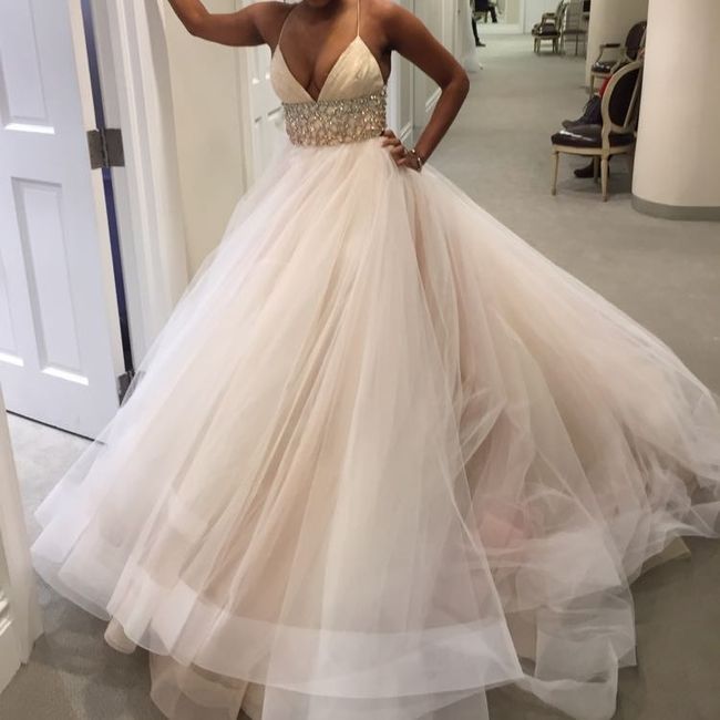 Pink wedding dress