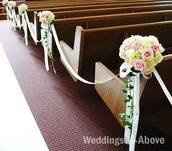 Church pew decor!