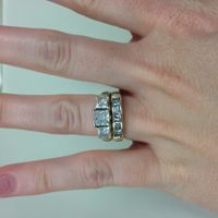 What kind of wedding band for a 3 stone engagement ring?