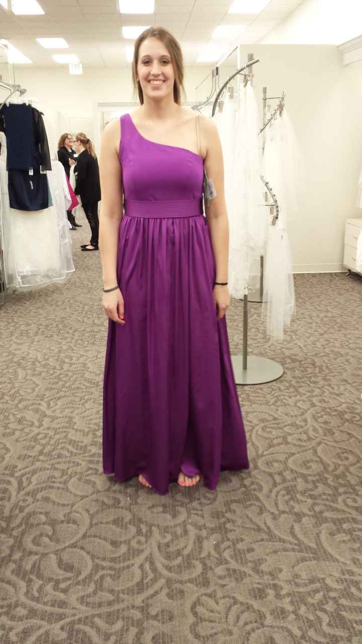 FG dress disaster, had to go a different route from what we originally wanted.