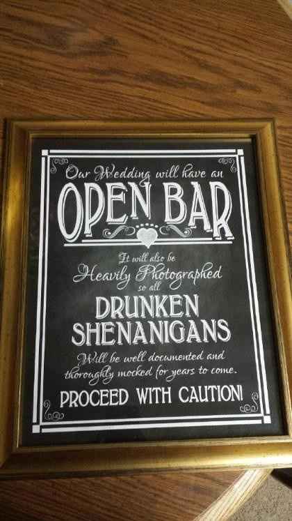 What signage are you making for your reception?