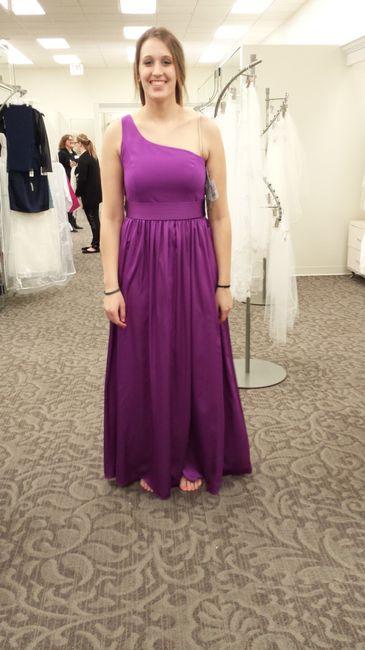 FG dress disaster, had to go a different route from what we originally wanted.
