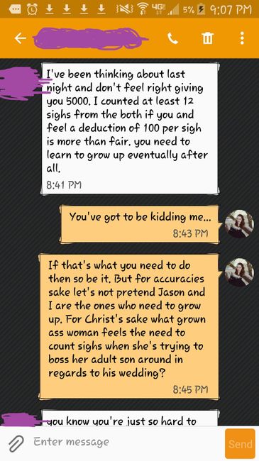 Well we had that meeting with the FIL's this weekend, FMIL lost it... UPDATE!