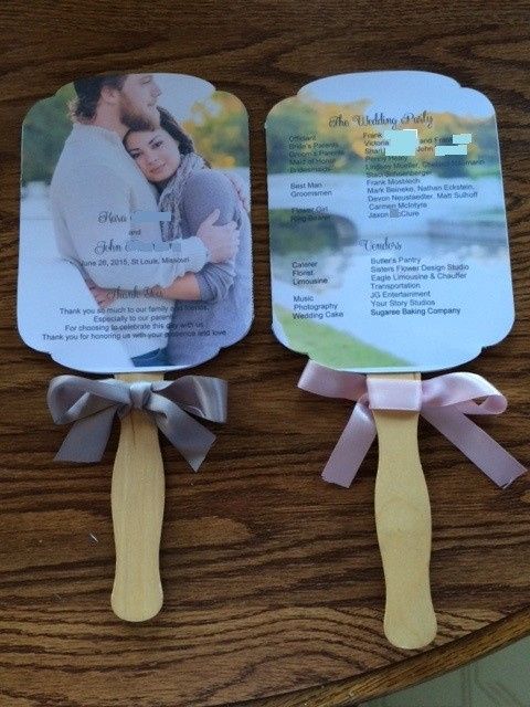 DIY wedding fans