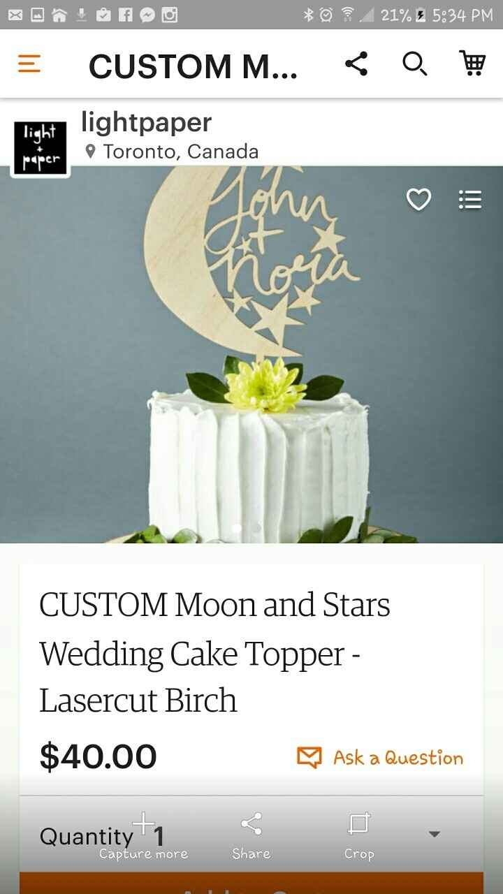 Customized cake topper?