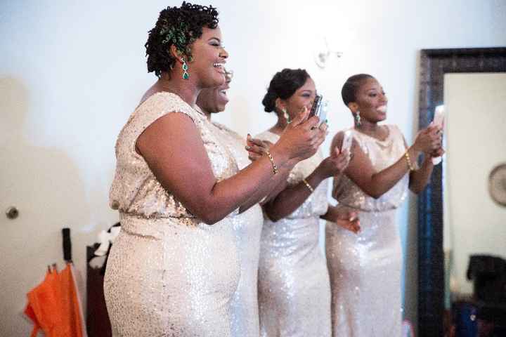 First look with my bridesmaids