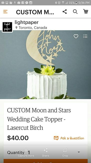 Customized cake topper?