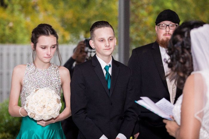 My vows to our 2 oldest. Our daughter was crying her eyes out. So of course I did too. 