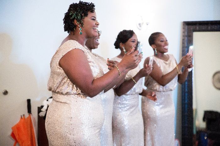 First look with my bridesmaids