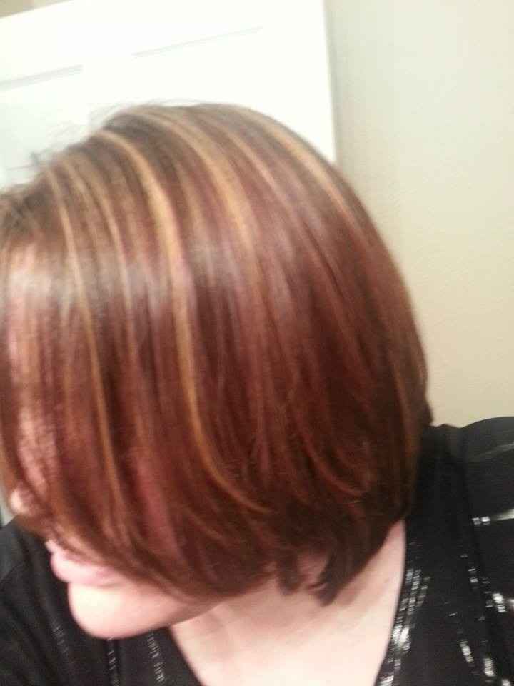 Hair color.