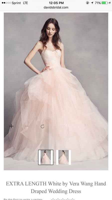 Blush wedding dress with dress pic