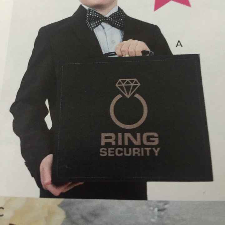 Help, what is your ring bearer carrying down the aisle?