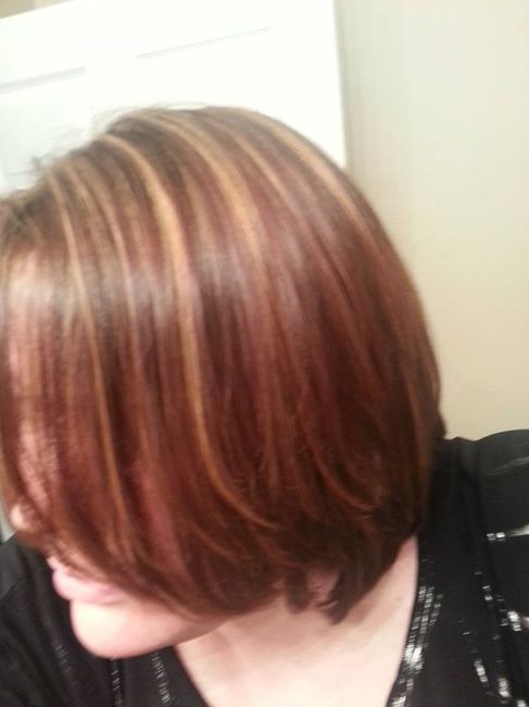 Hair color.