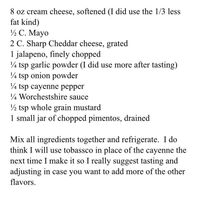 NWR I need a good dip recipe