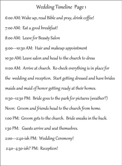 Help! Ideas on timeline scheduling? 1