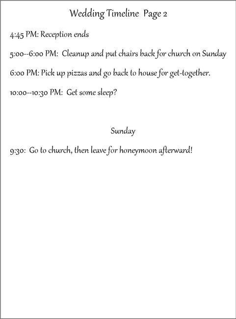 Help! Ideas on timeline scheduling? 2