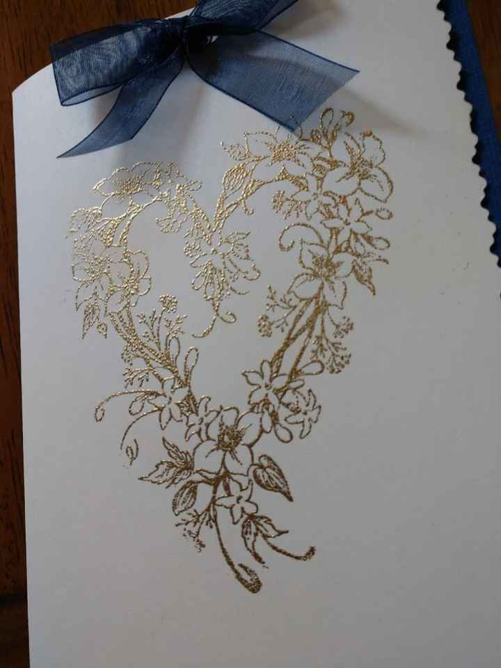 Close-up of gold embossing