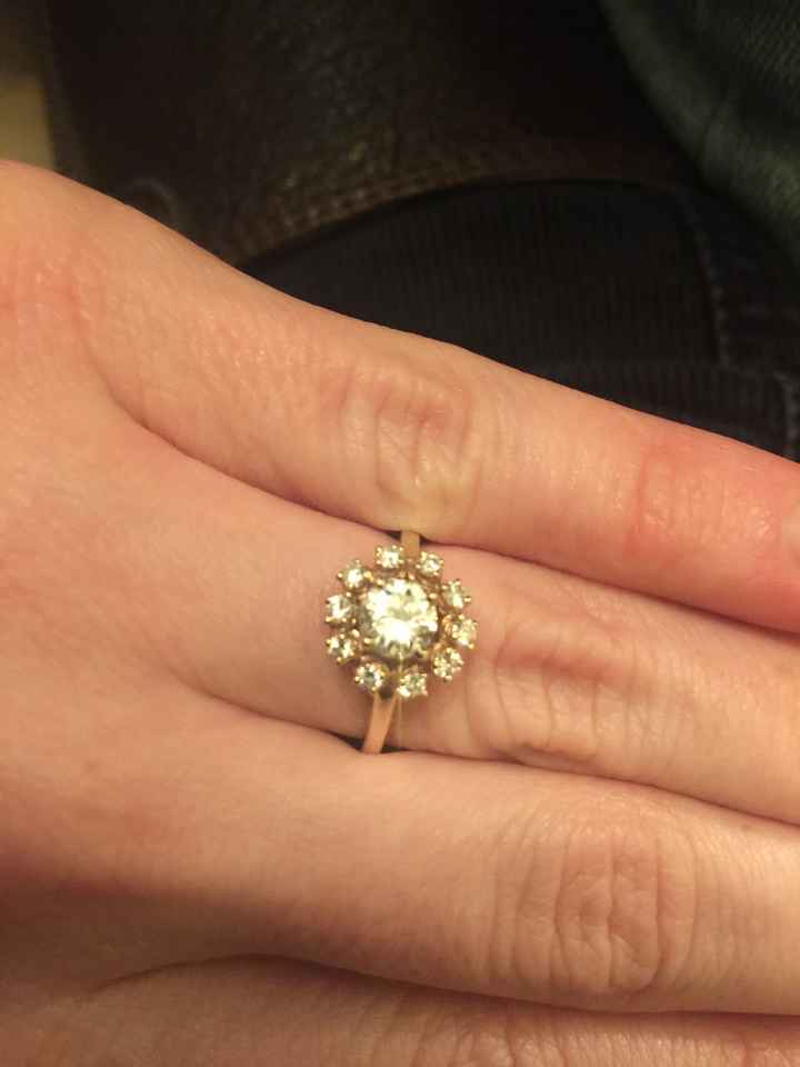Heirloom diamond engagement ring