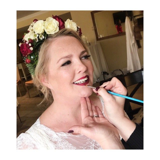 Wedding makeup dark lip - 1