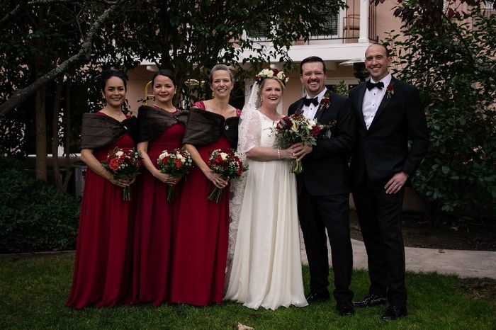 6 Bridesmaids and flower girl and no groomsmen 1