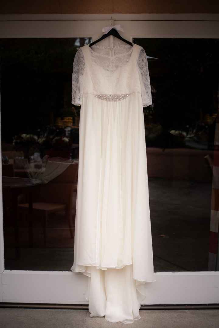 Custom Made Wedding Dress and wedding hanger from Etsy shop hangersbymae