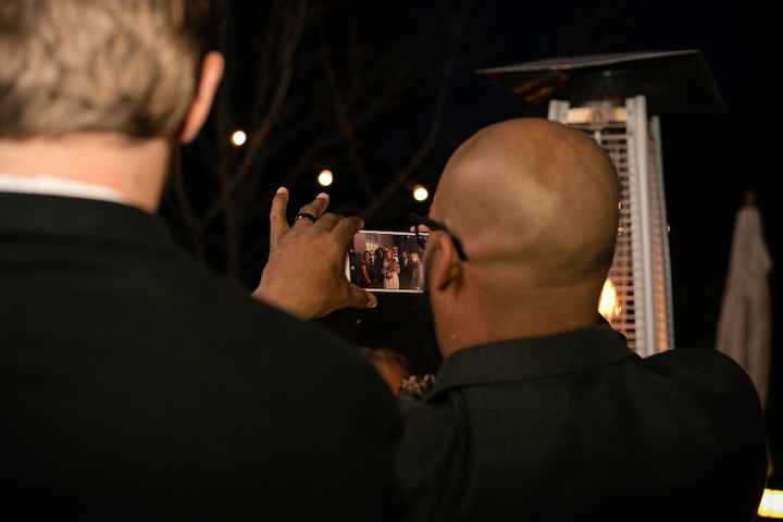 Cool pic of friend taking a pic of me with my coworkers
