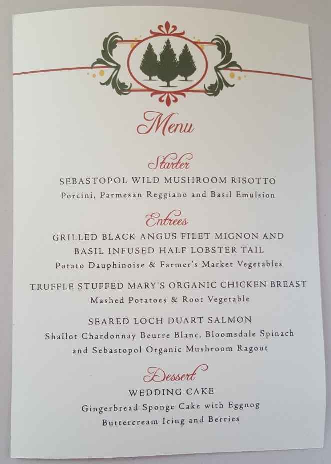 Menu card dessert - 1