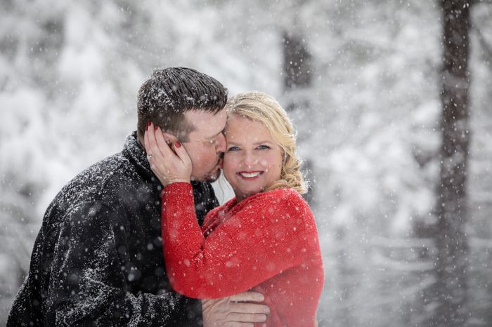 WeddingWire Winter Games: Snowy Engagement Pictures or Snowy Wedding Pics? 3