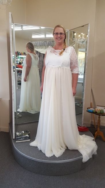 Hemming a dress to add a train? - 1