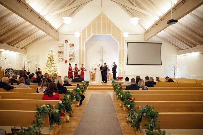 Church pew decoration. 2