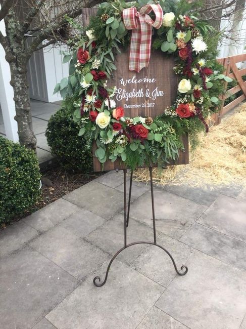 Welcome sign outside church or reception? - 1
