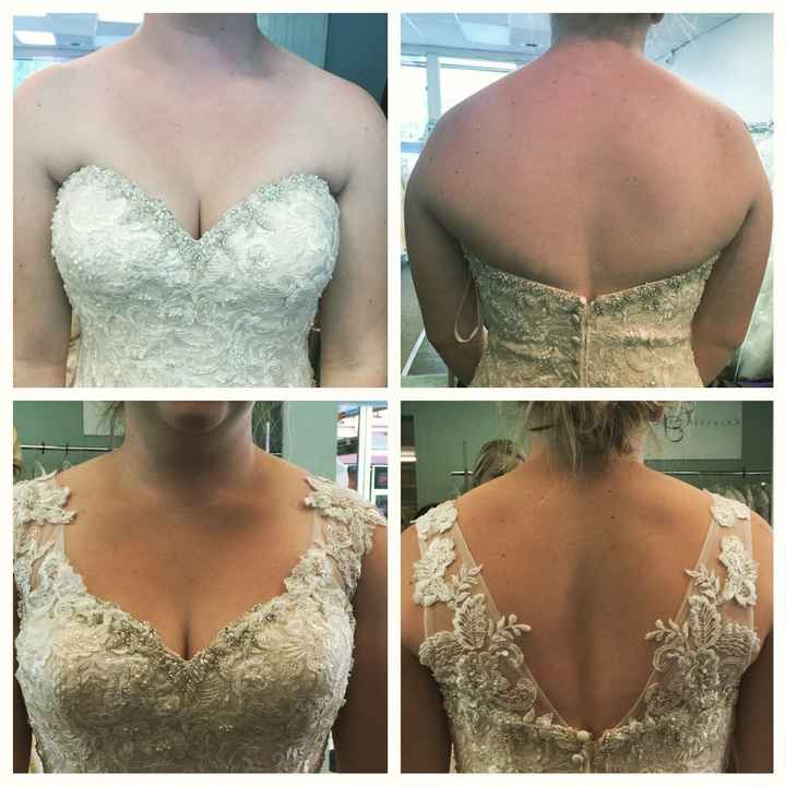 Adding straps to a strapless - 1