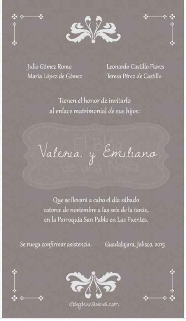 Spanish invitation wording? - 2