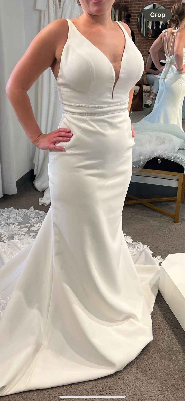 Adding lace to discount a low cut dress