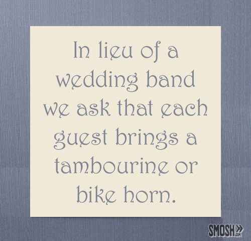 I'm having a cash bar, dollar dance, cash gift only, camo themed wedding in a park