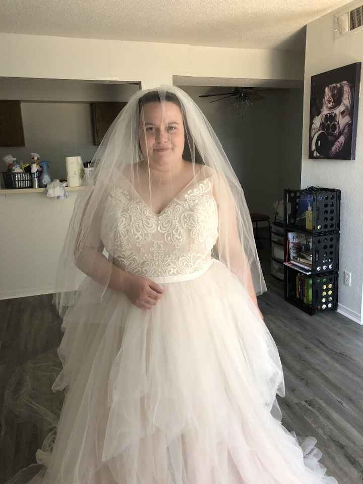 "Blush"ing brides! Let's see those blush colour wedding dresses! - 1