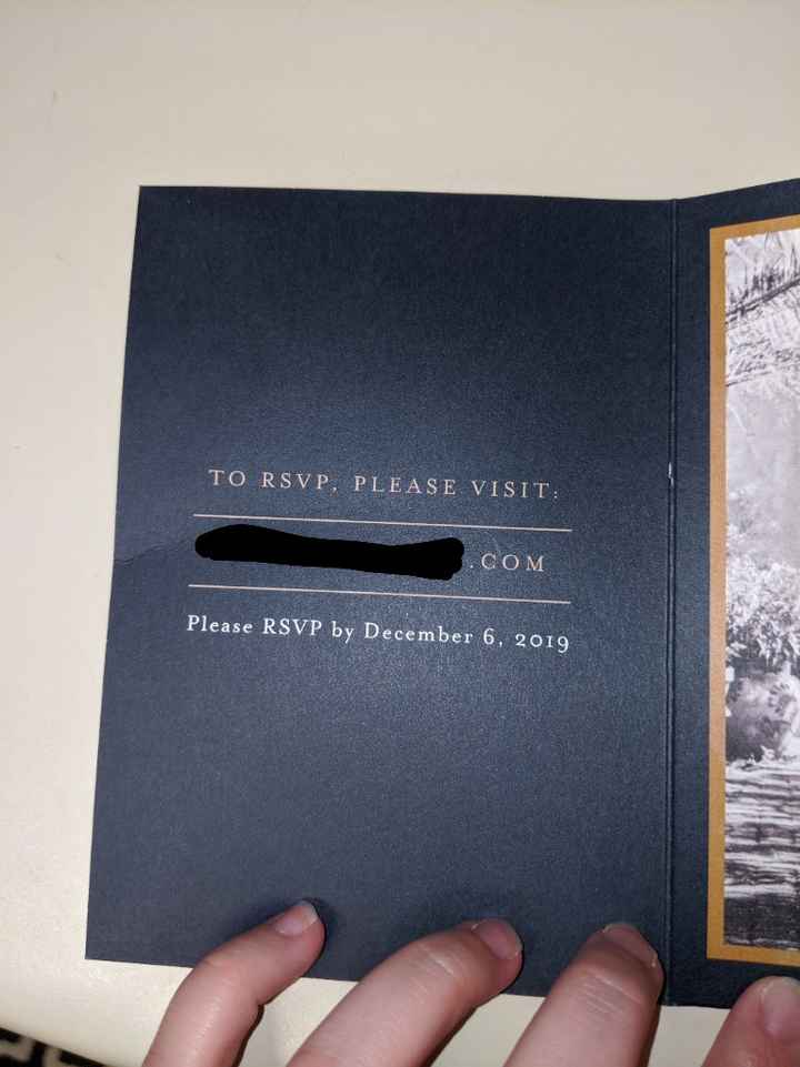 Help with wording directions on how guests should use rsvp through wedding wire - 1
