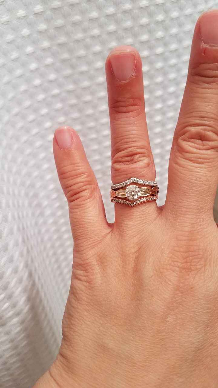 Help choosing wedding band that complements my E-ring