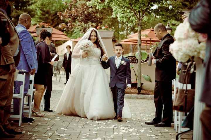 Our son walked me down