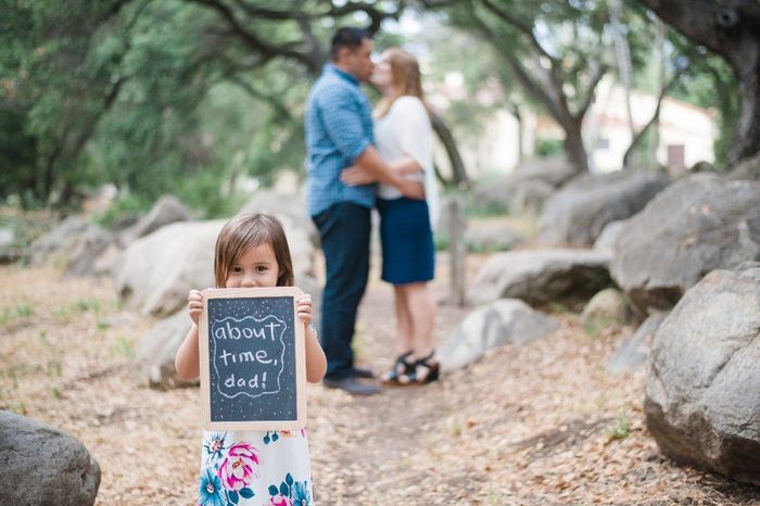 Did you include your kid(s) in your engagement pictures? 1