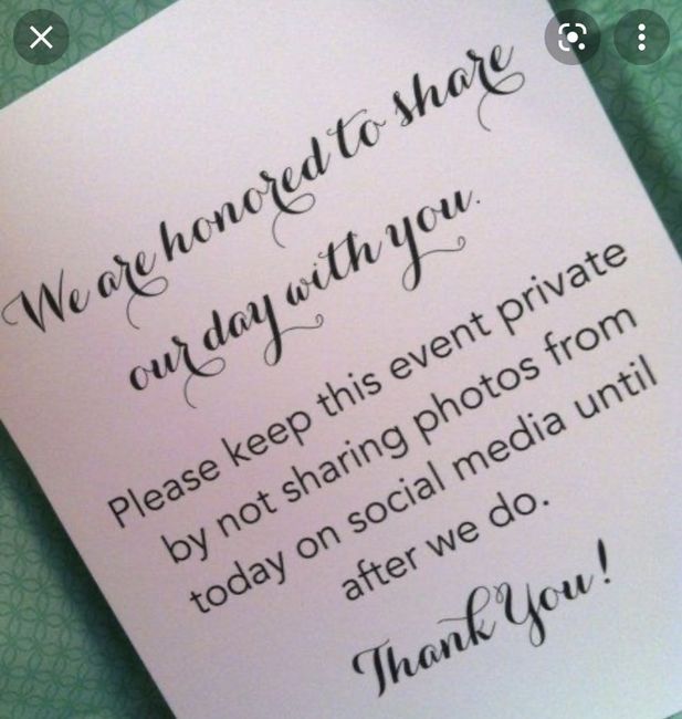 Unplugged ceremony (prefer people not post photos of me & my fiancé until we get our professional photos back) 1