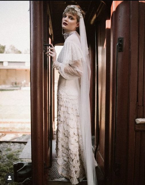 Short hair, long sleeves, and a wedding veil? 6