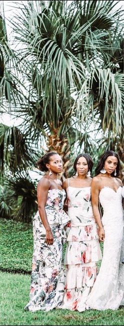 Mismatched floral for 2 bridesmaids? 2