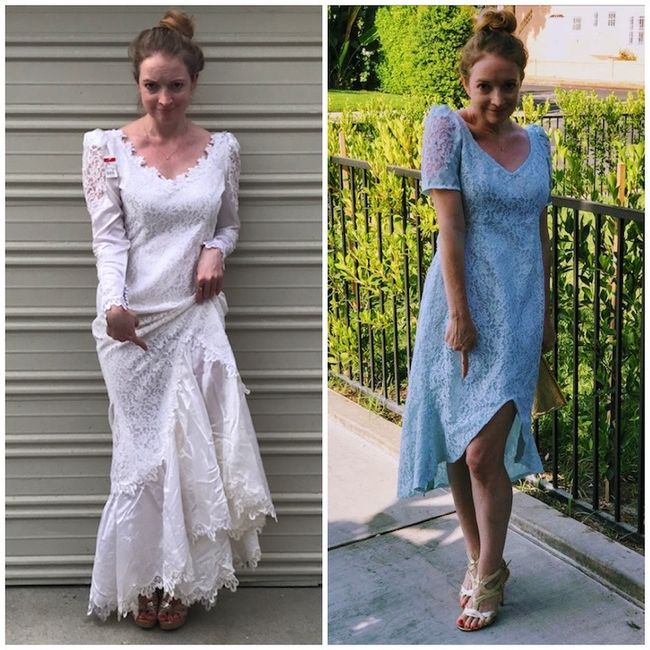Turning Wedding Dress into Cocktail Dress 4