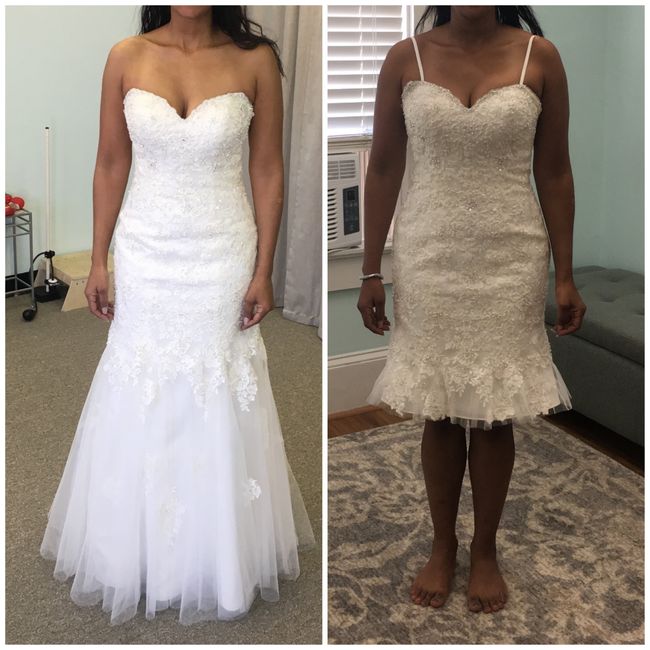 Turning Wedding Dress into Cocktail Dress 5