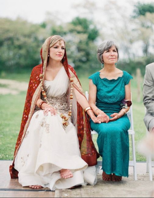 Western bride who wants to wear a white wedding dress to Hindu ceremony - 2