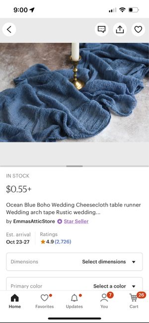 Table runner/napkin Color 2