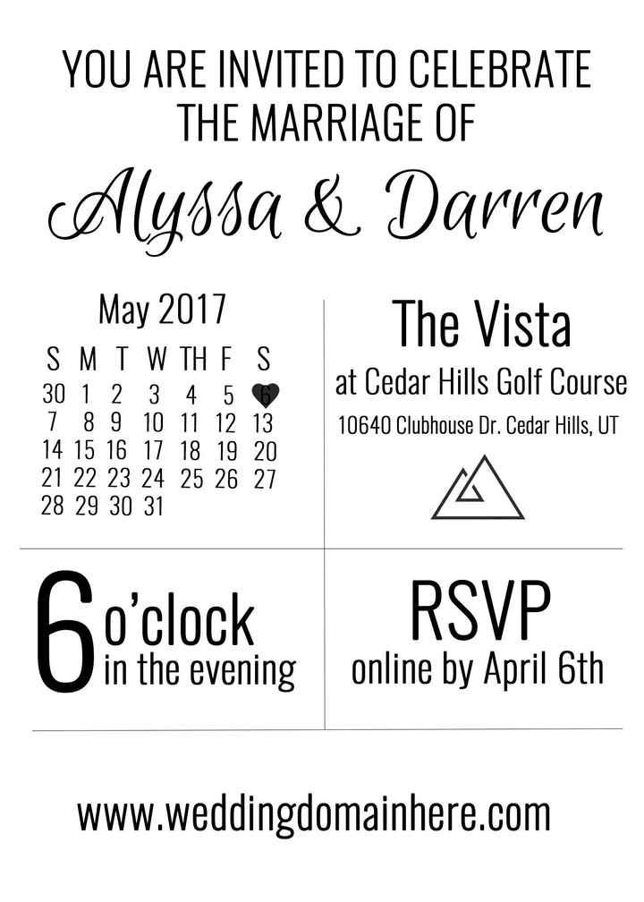 DIY Invitations - bring on the constructive criticism! :)