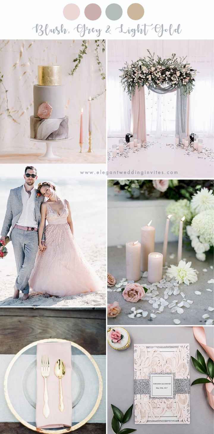 Blush Pink and Gray Wedding